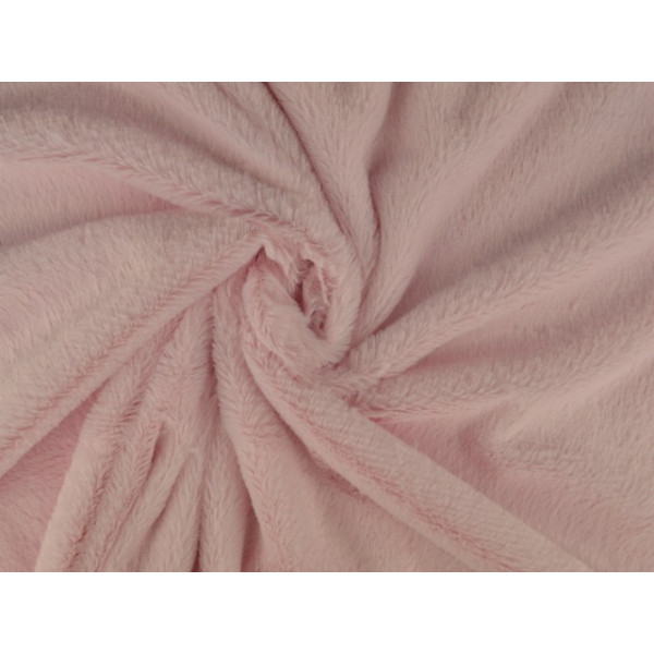 Zachte bont stof - Baby roze - Pluche stoffen
