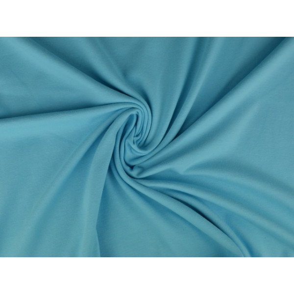 Katoen tricot - Aqua blauw