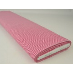 Boerenbont stof - Donker roze - 2,5mm ruit