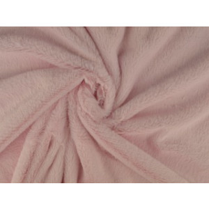 Zachte bont stof - Baby roze - Pluche stoffen