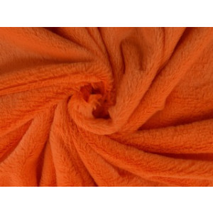 Zachte bont stof - Oranje - Pluche stoffen