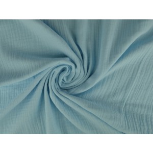 Mousseline stof baby blauw - Katoenen stof op rol