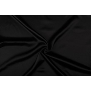 Satijn 50m rol - Zwart - 100% polyester