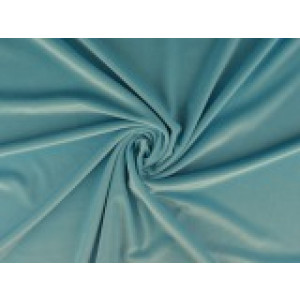 Fluweel stretch - Aqua blauw
