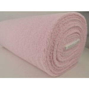 Teddy bont stof - Baby roze - Bouclé stof