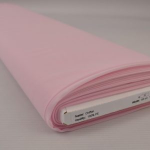 Chiffon stof baby roze op rol
