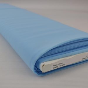 Chiffon stof baby blauw op rol