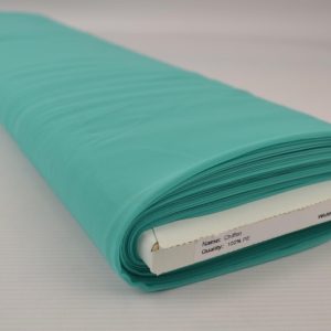 Turquoise chiffon stof op rol