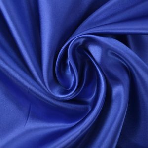 Blauwe satijn stof