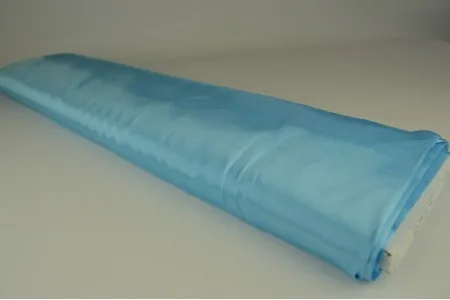 Satijn stof - Aqua blauw - Rol
