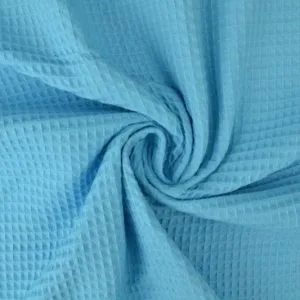 Wafelstof - Aqua blauw