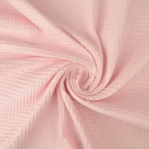Wafelstof - Baby roze