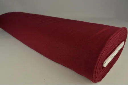Wol stof - Bordeaux rood - Rol