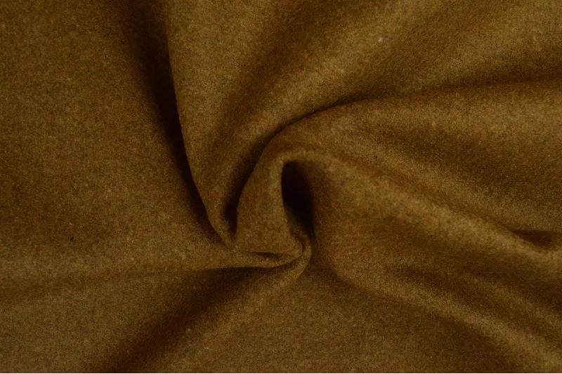 Wol stof - Donker camel