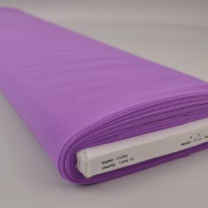 Lila chiffon stof op rol