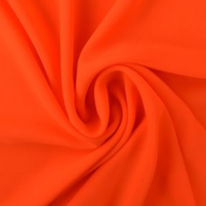 Donker oranje chiffon stof
