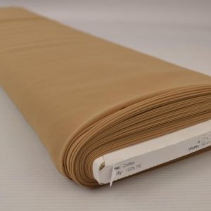 Chiffon stof donker beige op rol