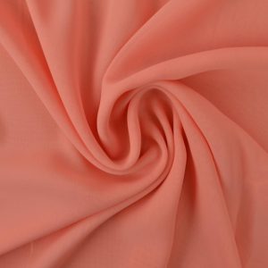Chiffon stof zalmroze