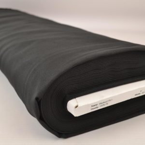 Zwarte brandvertragende stof 300cm breed op rol