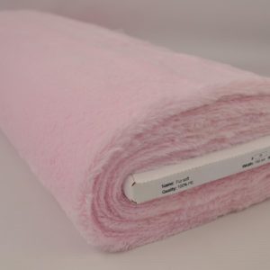 Zachte bont stof - Baby roze - Rol