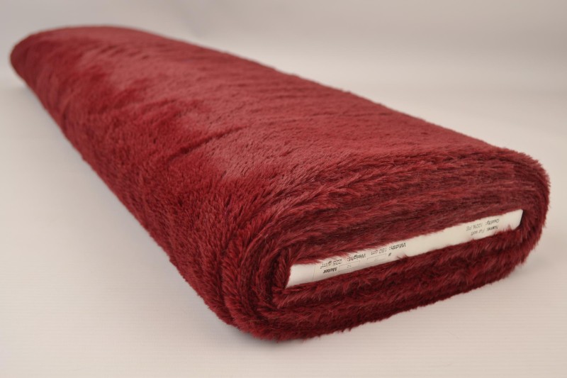 Zachte bont stof - Bordeaux rood - Rol