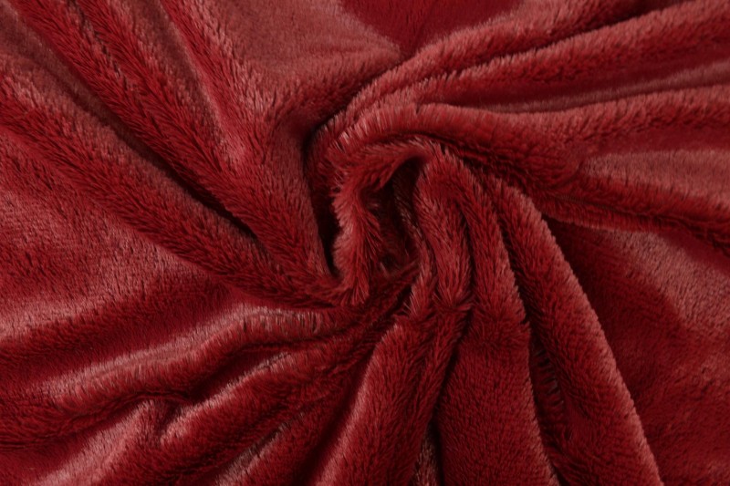 Zachte bont stof - Bordeaux rood