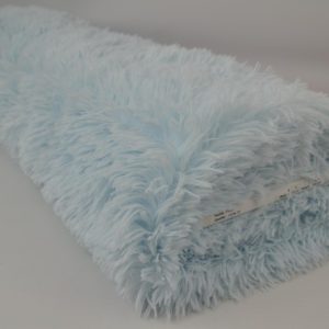 Langharig bont stof - Baby blauw - Rol