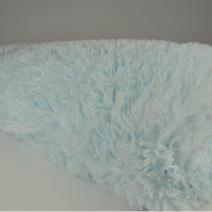 Langharig bont stof - Baby blauw - Rol
