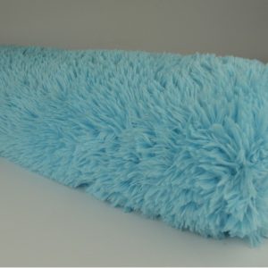 Langharig bont stof - Aqua blauw - Rol