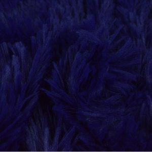 Donkerblauw langharig bont stof