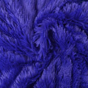 Langharig bont stof - Donkerblauw