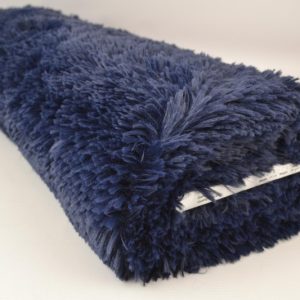 Langharig bont stof - Navy - Rol