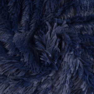 Langharig bont stof - Navy