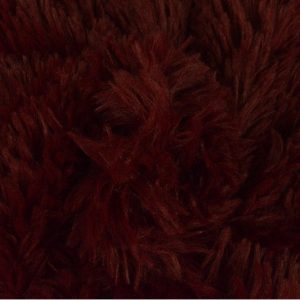 Bordeaux rood langharig bont stof