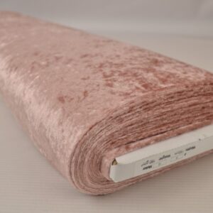 Crushed velvet - Oud roze - Rol