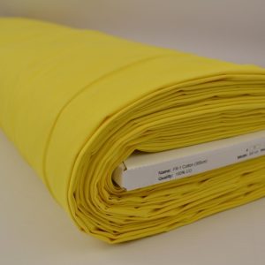 Brandvertragende katoen stof 300cm breed - Geel - Rol